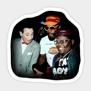 Peewee Herman & Fat Boys with Mr T 1985 Sticker